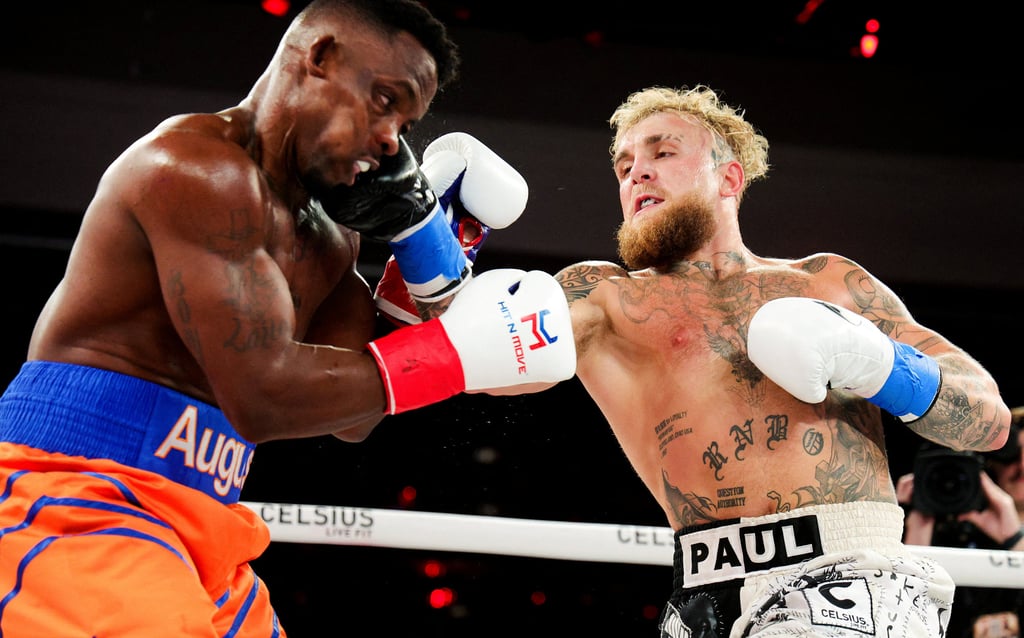 Jake Paul knocks out Andre August in the first round at Caribe Royale Orlando during their fight on December 15. Photo: USA Today Sports