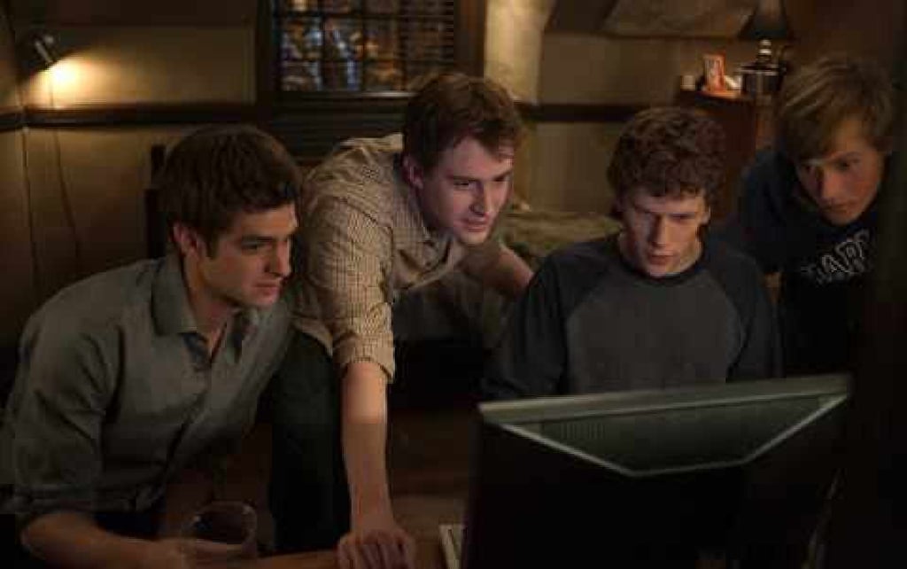 In the film, The Social Network, Andrew Garfield played Eduardo Saverin. Photo: Handout In the film, The Social Network, Andrew Garfield played Eduardo Saverin. Photo: Handout