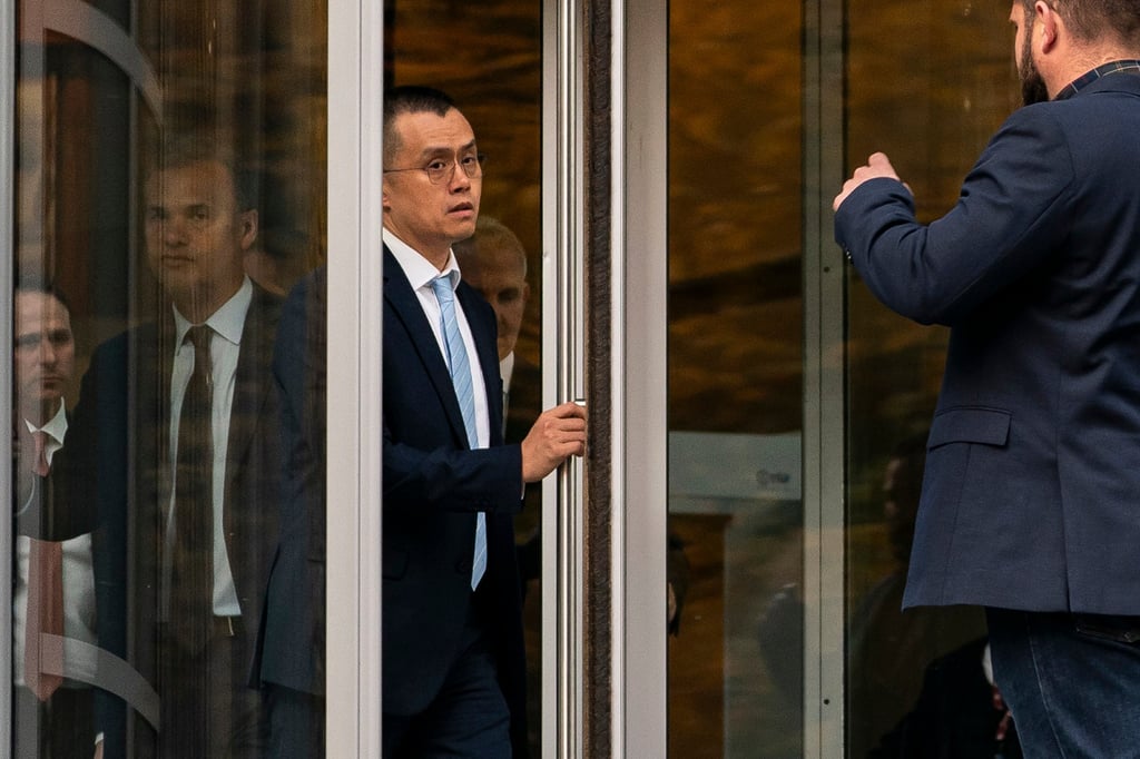 Binance CEO Changpeng Zhao leaves the US District Court on November 21, 2023, in Seattle. Photo: TNS