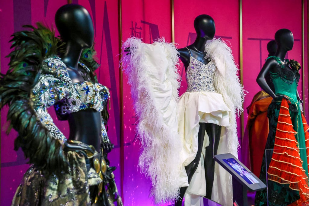 The exhibition includes some of the stage costumes worn by Anita Mui during her career. Dickson Lee