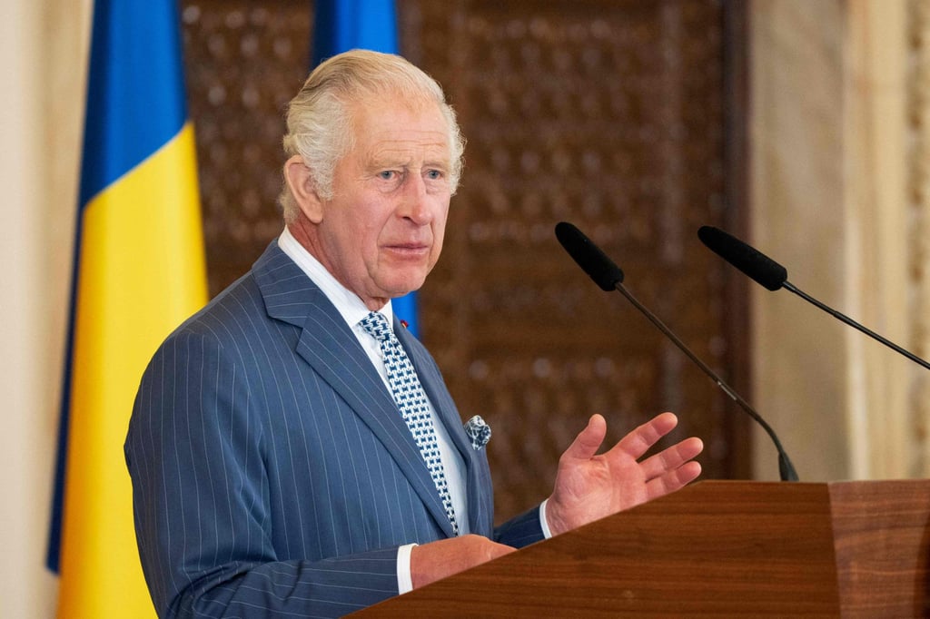 Britain’s King Charles addresses a press conference at the Cotroceni Presidential Palace in Bucharest, Romania, on June 2. Photo: AFP Britain’s King Charles addresses a press conference at the Cotroceni Presidential Palace in Bucharest, Romania, on June 2. Photo: AFP
