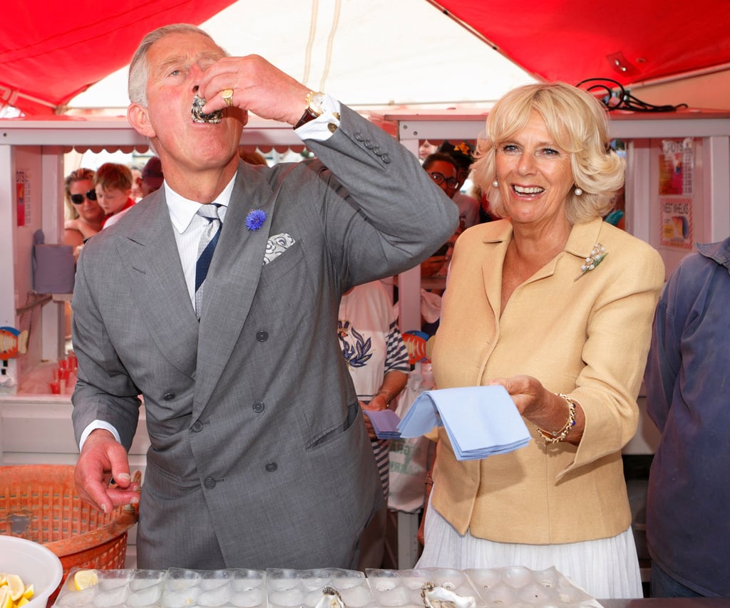 Prince Charles eats a oyster as he and Camilla visit the Whitstable Oyster Festival in Whitstable, England, in July 2013. Photo: Getty Images Prince Charles eats a oyster as he and Camilla visit the Whitstable Oyster Festival in Whitstable, England, in July 2013. Photo: Getty Images
