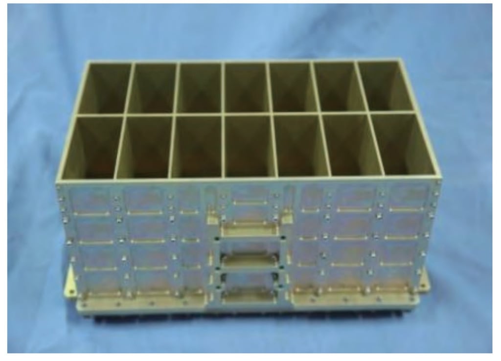 The digital array antenna of China’s new generation electronic warfare weapon designed to attack multiple targets at the same time. Photo: Southeast University The digital array antenna of China’s new generation electronic warfare weapon designed to attack multiple targets at the same time. Photo: Southeast University