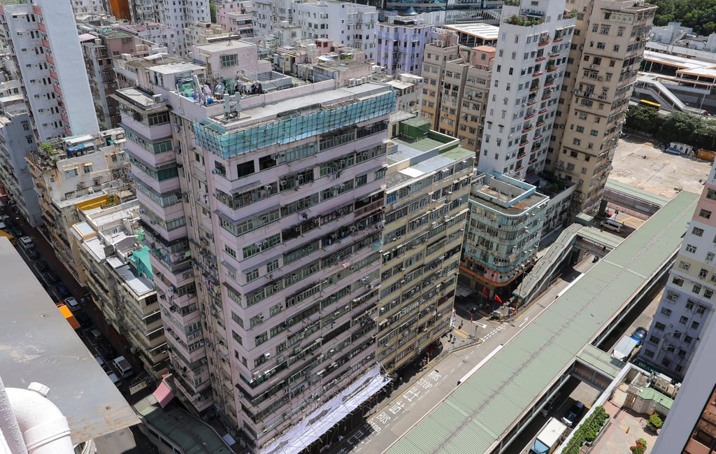 The number of private Hong Kong buildings 50 years old and above has risen from 4,500 to 9,600 over the past decade, with only 1,600 undergoing redevelopment. Photo: Jelly Tse The number of private Hong Kong buildings 50 years old and above has risen from 4,500 to 9,600 over the past decade, with only 1,600 undergoing redevelopment. Photo: Jelly Tse