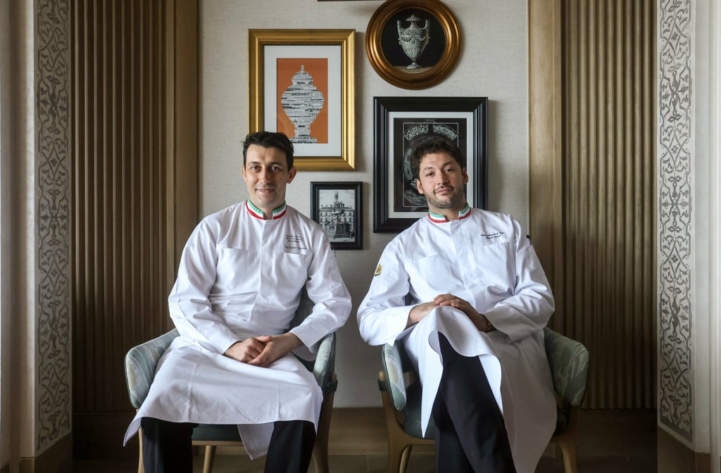 Sabatini’s Tsim Sha Tsui branch chef de cuisine Claudio Favero (left) and Li Voti, who he appointed to lead Sabatini’s new branch in Central. Photo: Jonathan Wong Sabatini’s Tsim Sha Tsui branch chef de cuisine Claudio Favero (left) and Li Voti, who he appointed to lead Sabatini’s new branch in Central. Photo: Jonathan Wong