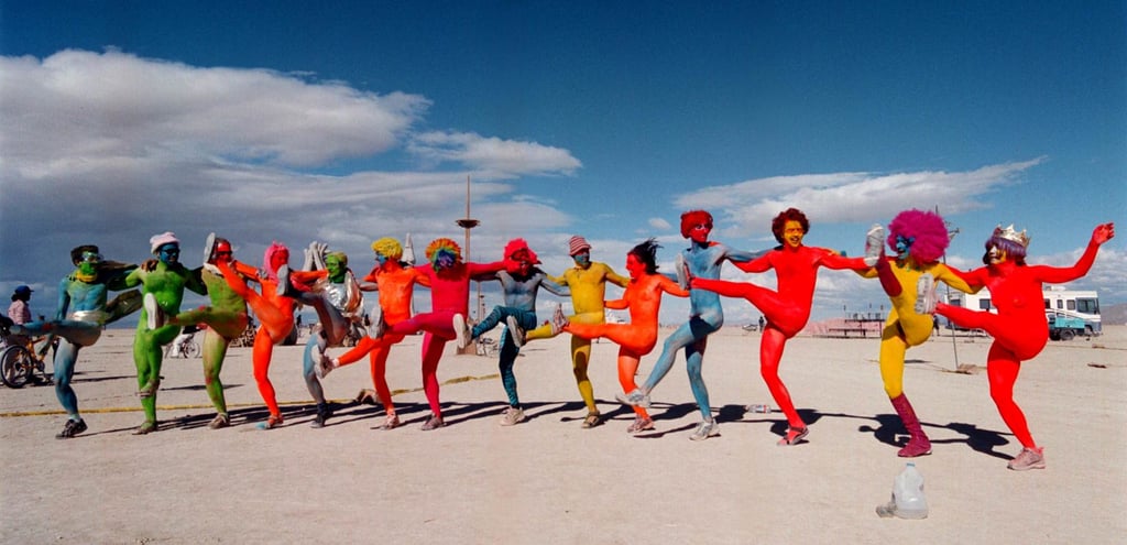 The “Painted People” of San Francisco and New York at the 15th annual Burning Man festival, in 2000. Photo: Getty Images