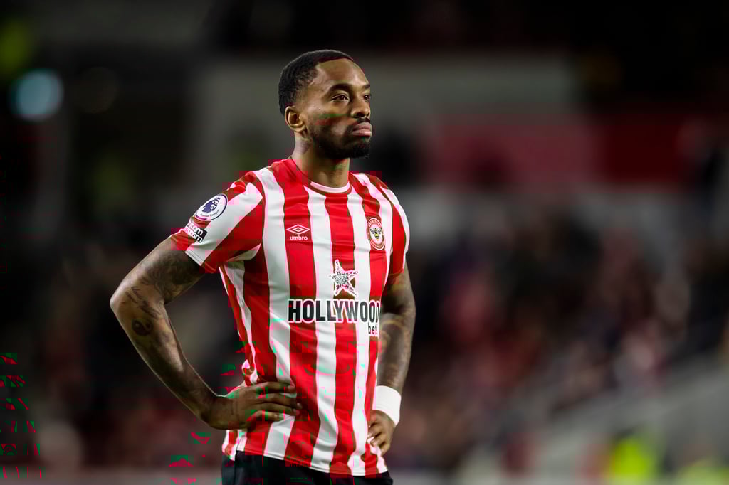 Brentford’s Ivan Toney finishes his ban for gambling in January, making him a potential transfer target. Photo: AP