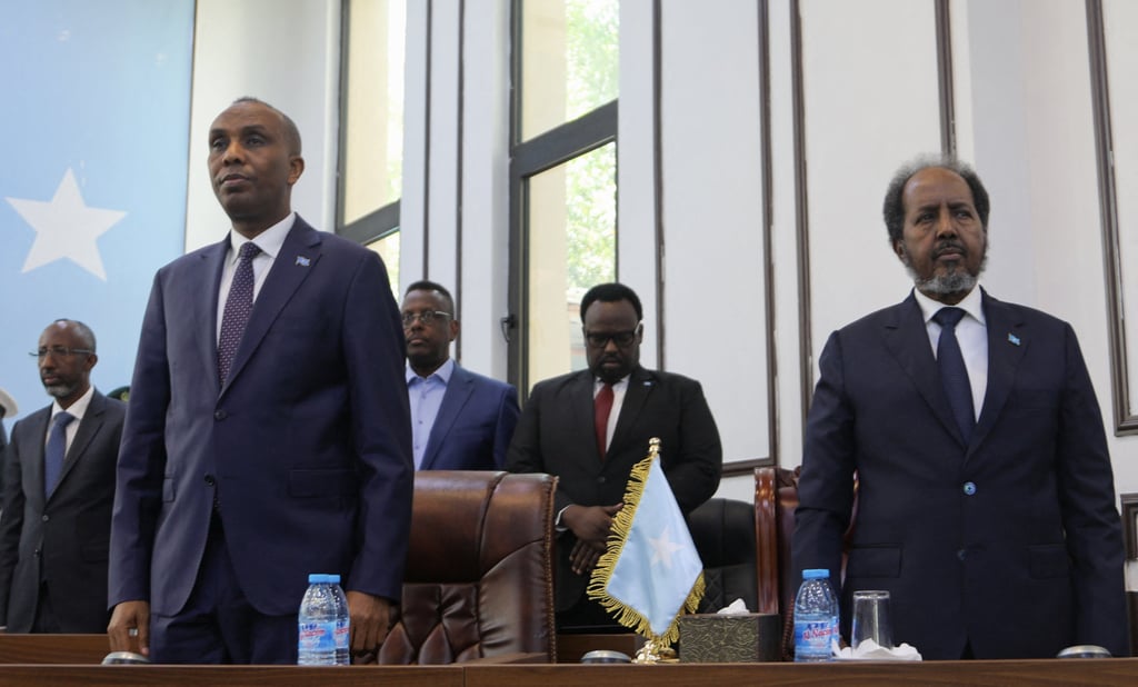 Somalia’s President Hassan Sheikh Mohamud and Somalia’s Prime Minister Hamza Abdi Barre. Photo: Reuters Somalia’s President Hassan Sheikh Mohamud and Somalia’s Prime Minister Hamza Abdi Barre. Photo: Reuters