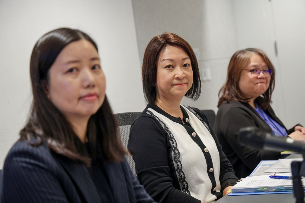 (From left) Candy Kwok, Angela Lee and Lucia Leung of the Transport Department outline plans for increased digitalisation of services. Photo: Jelly Tse (From left) Candy Kwok, Angela Lee and Lucia Leung of the Transport Department outline plans for increased digitalisation of services. Photo: Jelly Tse