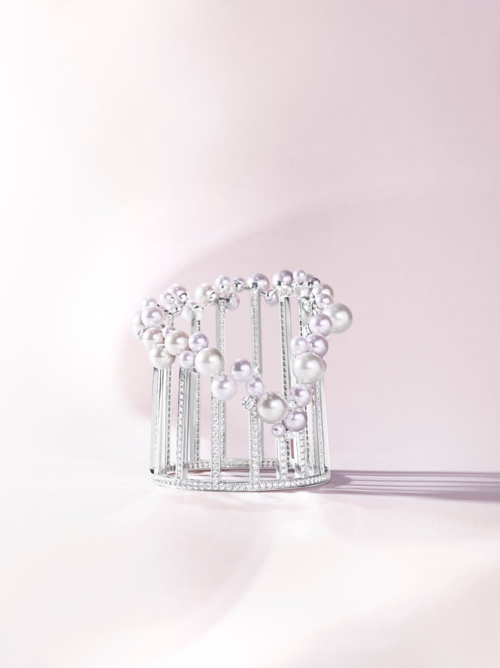 Monsieur Fred Inner Light Creative Instinct Cuff, 18ct white gold, Akoya and South Sea pearls