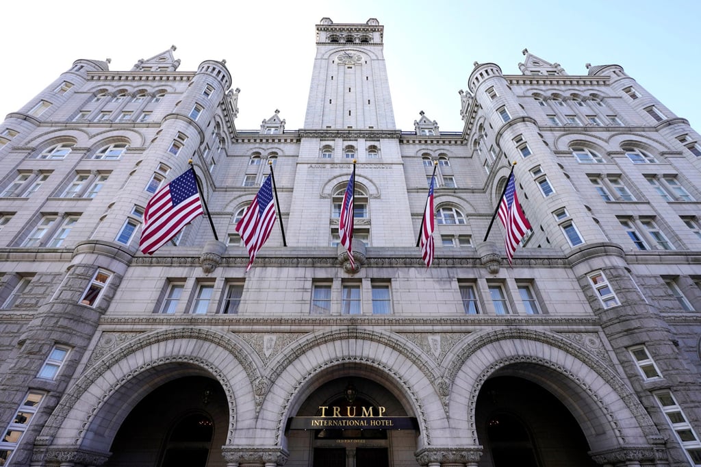 The Trump International Hotel in Washington in March 2021. Photo: AP