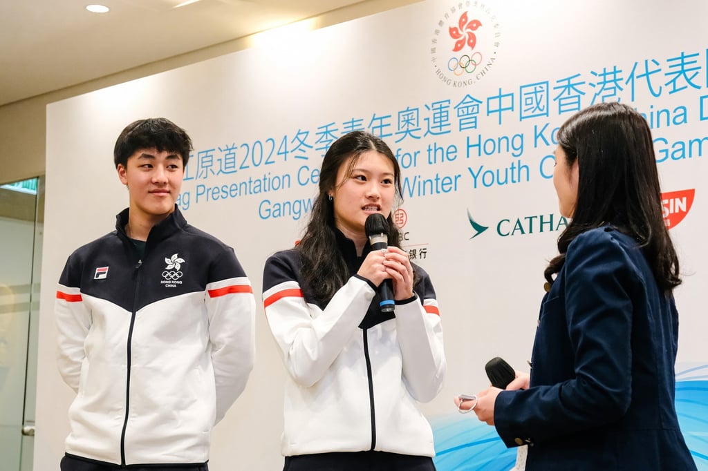 Lucas Wong (left) and Aerin King will represent Hong Kong in skiing in Gangwon. Photo: SF&OC Lucas Wong (left) and Aerin King will represent Hong Kong in skiing in Gangwon. Photo: SF&OC