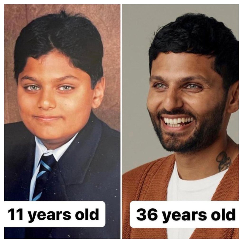 Jay Shetty posted this comparison photo on Instagram to mark his 36th birthday in September 2023. Photo: @jayshetty/Instagram