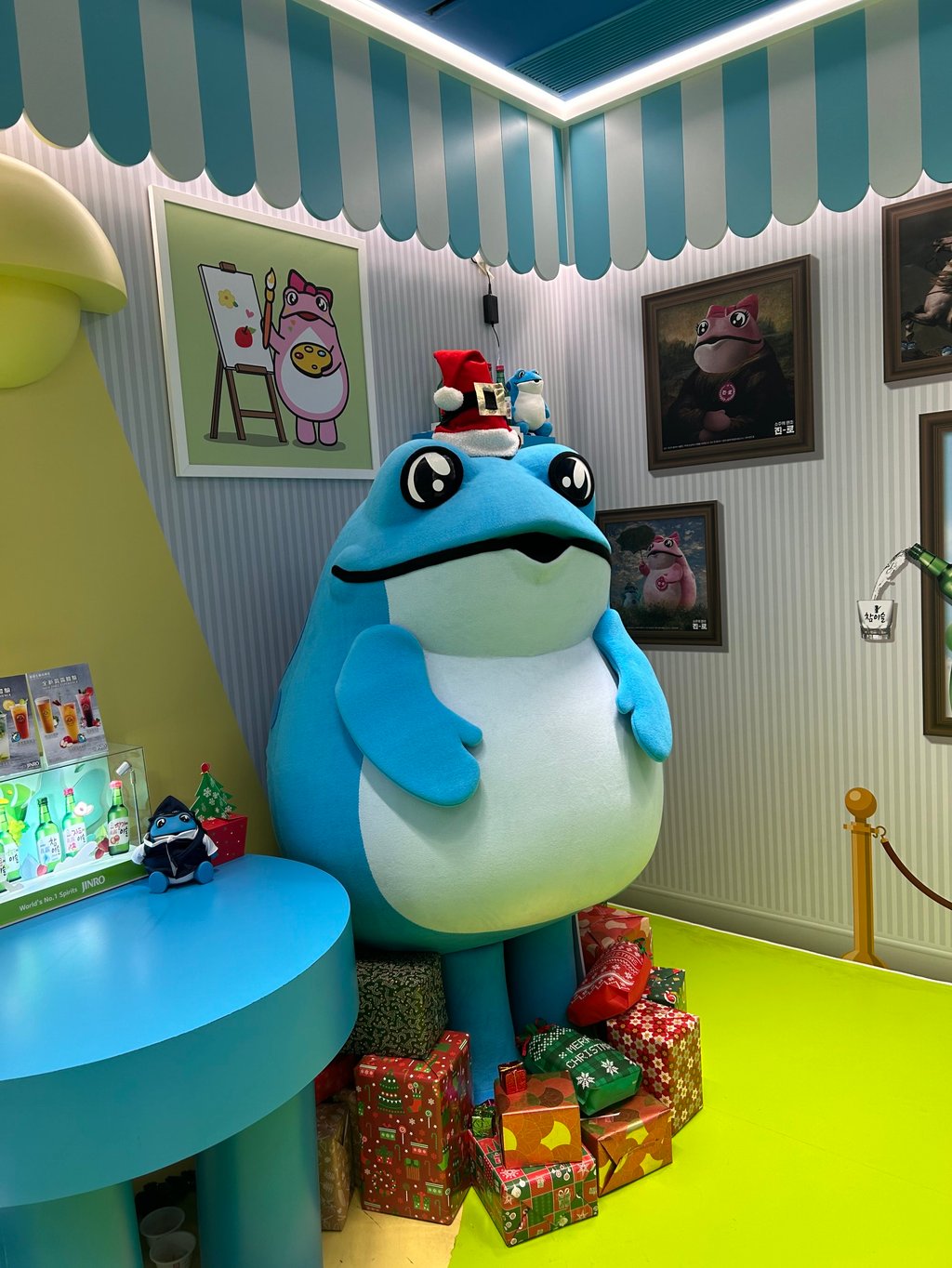 The Jinro toad at the Korean drinks giant’s Hong Kong pop-up store. Photo: Kwak Yeon-soo The Jinro toad at the Korean drinks giant’s Hong Kong pop-up store. Photo: Kwak Yeon-soo