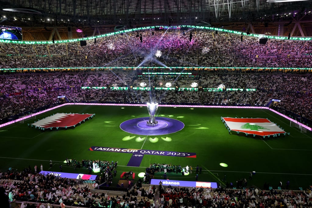 Lusail Stadium is the setting as Asia’s delayed continental finals get under way on Friday evening. Photo: Reuters Lusail Stadium is the setting as Asia’s delayed continental finals get under way on Friday evening. Photo: Reuters