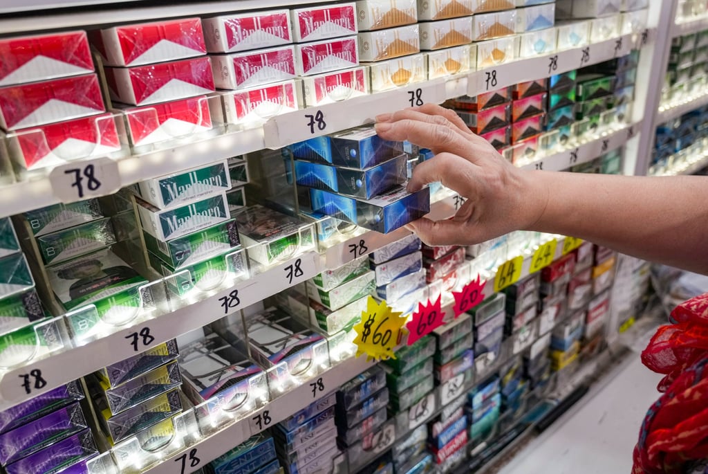 Cigarettes at a news-stand in Mong Kok. Authorities are considering raising the tobacco tax to discourage smoking. Photo: Sam Tsang Cigarettes at a news-stand in Mong Kok. Authorities are considering raising the tobacco tax to discourage smoking. Photo: Sam Tsang