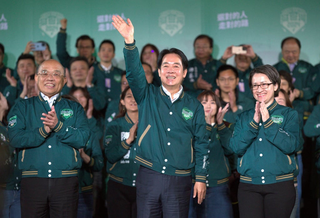 Democratic Progressive Party’s William Lai emerged as the winner of Taiwan’s presidential election on Saturday. Photo: AP