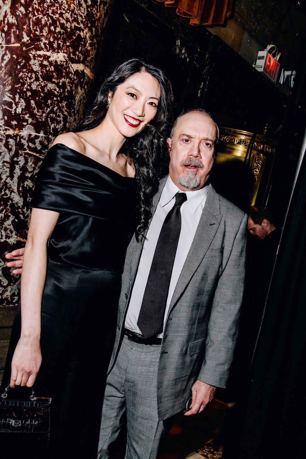 Clara Wong and Paul Giamatti looking glam on the red carpet on Thursday, in New York City. Photo: WWD via Getty Images Clara Wong and Paul Giamatti looking glam on the red carpet on Thursday, in New York City. Photo: WWD via Getty Images