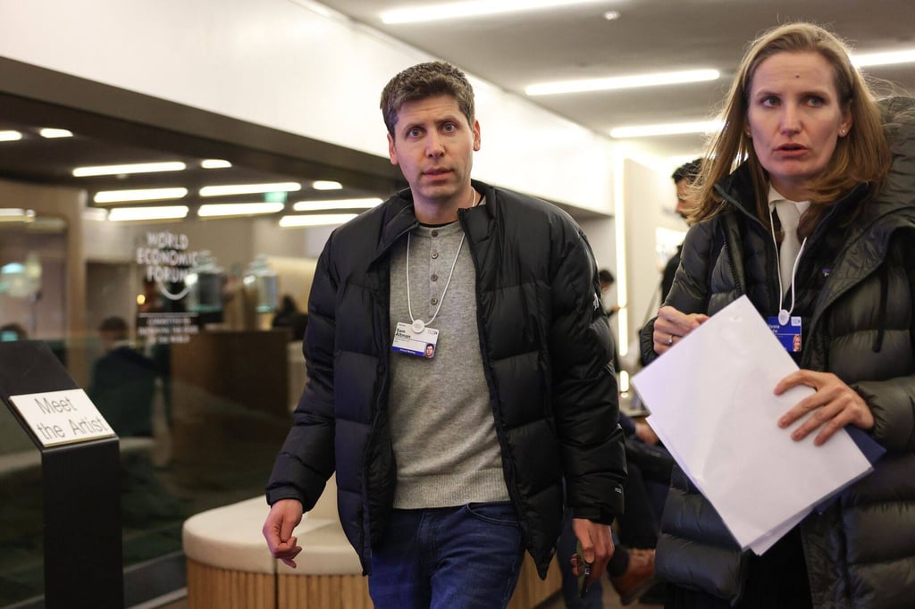 Sam Altman, CEO of OpenAI, in Davos on Monday. Photo: Bloomberg