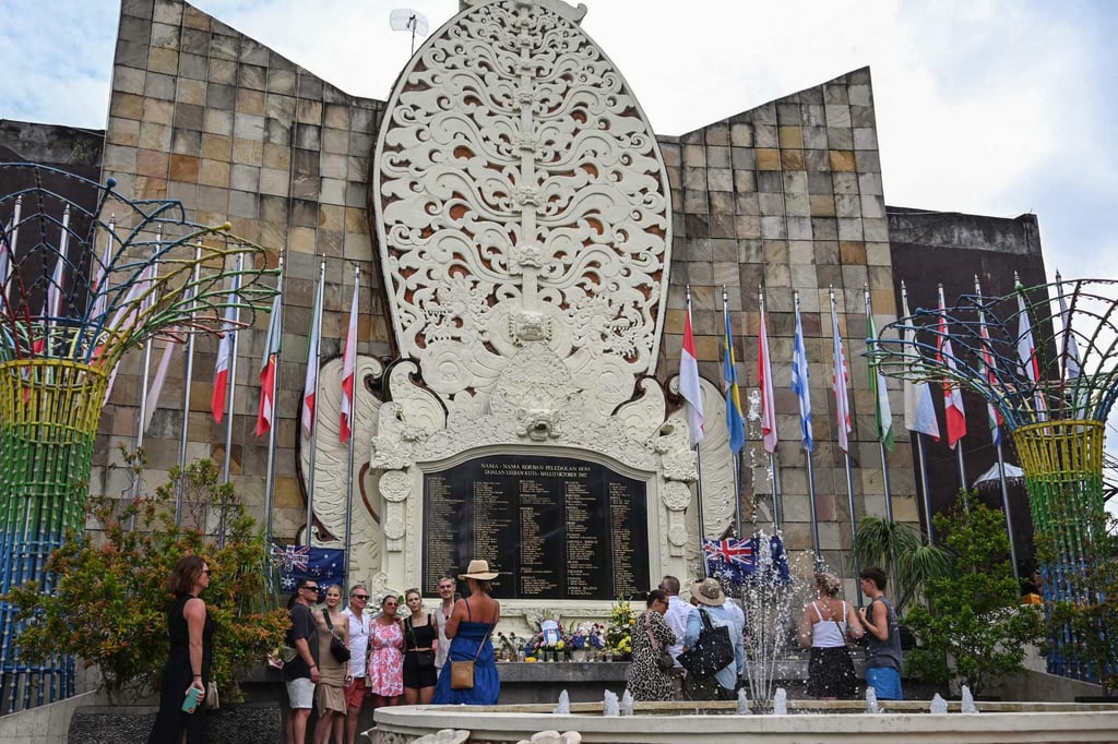 People visit a memorial site for Bali bombing victims to mark the 20th anniversary of the attack on October 12, 2022. Photo: AFP