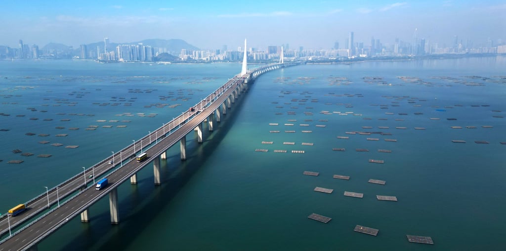 Shenzhen Bay Bridge. The Shenzhen Bay control point currently operates between 6.30am and midnight. Photo: May Tse Shenzhen Bay Bridge. The Shenzhen Bay control point currently operates between 6.30am and midnight. Photo: May Tse