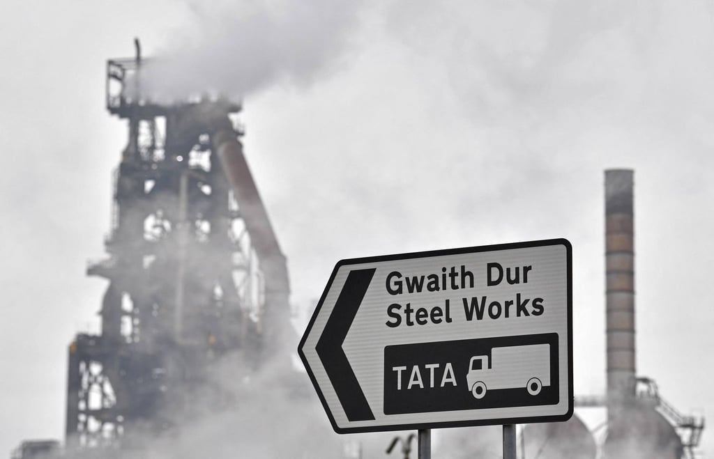 The Tata steel works in Port Talbot, south Wales. Photo: AFP