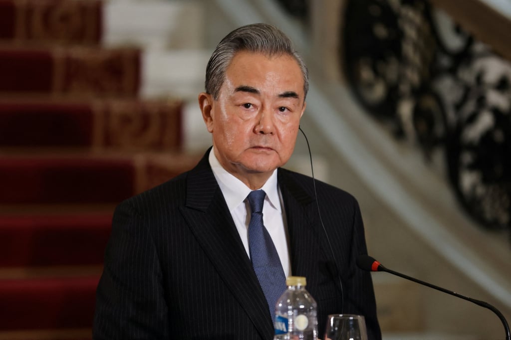Chinese Foreign Minister Wang Yi in Cairo, Egypt. Photo: Reuters Chinese Foreign Minister Wang Yi in Cairo, Egypt. Photo: Reuters
