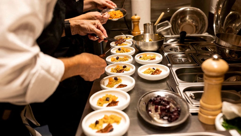 People prepare Aleph Farms’ cultivated thin-cut beef steaks. Photo: Aleph Farms via Reuters