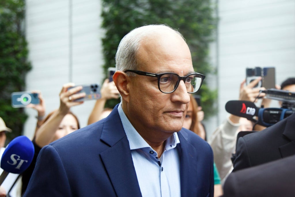 Former minister S. Iswaran leaves the Singapore State Courts on January 18. Photo: Bloomberg