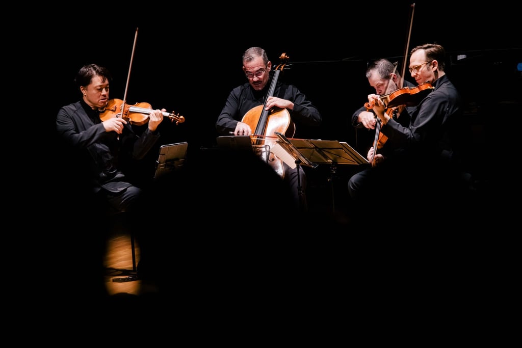 The Miró Quartet perform on stage at the Hong Kong City Hall Concert Hall during the Beare’s Premiere Music Festival. Photo: PPHK