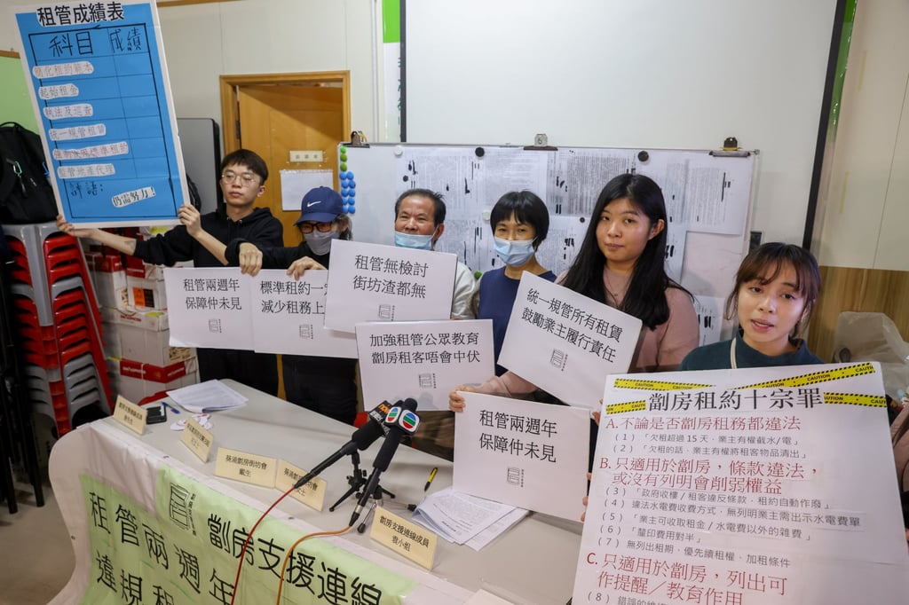 A survey on rental conditions of subdivided flat tenants found that more than 70 per cent of respondents suffer exploitation despite measures put in place, activists say. Photo: Yik Yeung-man A survey on rental conditions of subdivided flat tenants found that more than 70 per cent of respondents suffer exploitation despite measures put in place, activists say. Photo: Yik Yeung-man