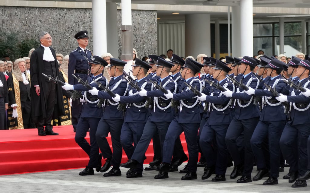 Chief Justice Andrew Cheung overseas the ceremonial opening of the legal year on Monday. Photo: Elson Li