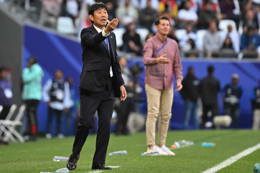 Head coach Hajime Moriyasu “strongly objected” to the racist abuse aimed at his player last week. Photo: AFP Head coach Hajime Moriyasu “strongly objected” to the racist abuse aimed at his player last week. Photo: AFP
