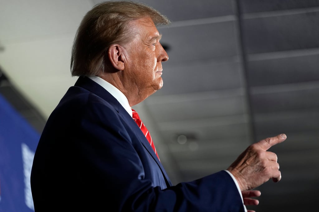 Donald Trump during a campaign event in Laconia, New Hampshire. Photo: AP Donald Trump during a campaign event in Laconia, New Hampshire. Photo: AP