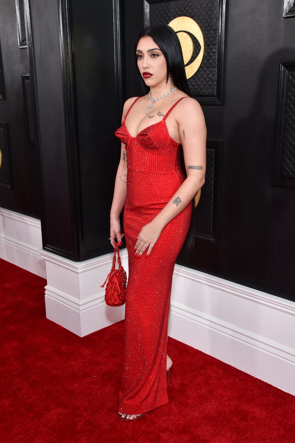 Lourdes Leon wears Area to the 2023 Grammy Awards last February, in Los Angeles, California, US. Photo: Getty Images
