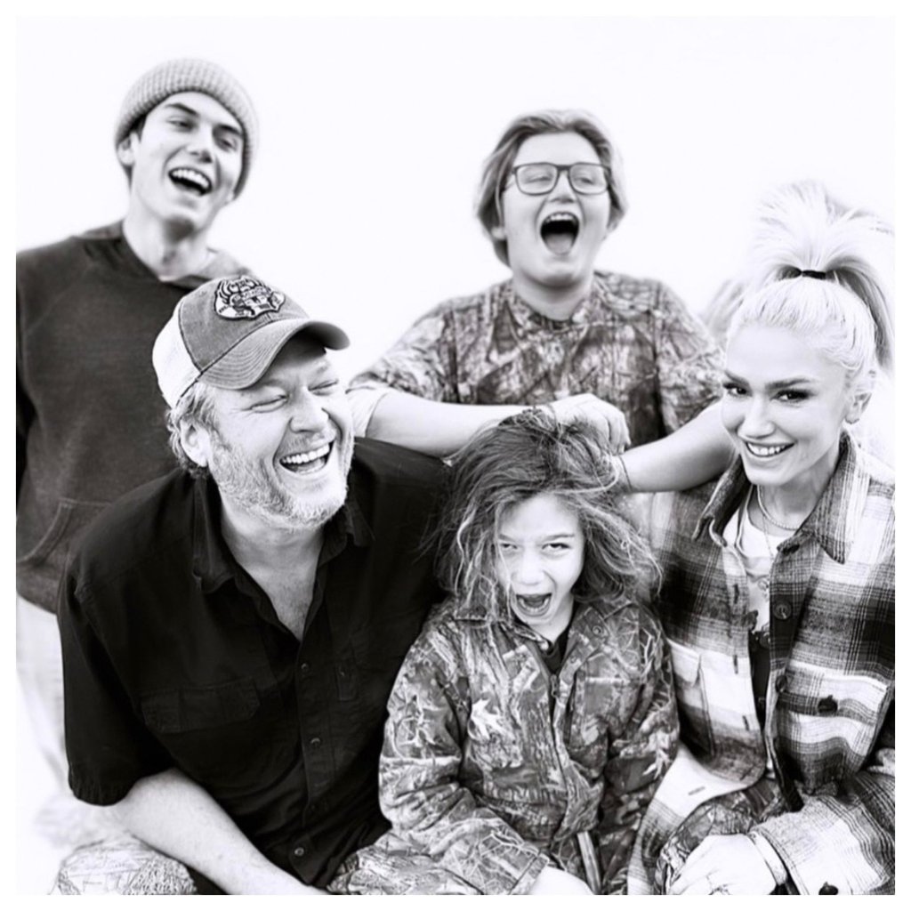 Blake Shelton (left) has spoken about how important his stepchildren, Gwen Stefani’s kids, are to him. Photo: @gwenstefani/Instagram Blake Shelton (left) has spoken about how important his stepchildren, Gwen Stefani’s kids, are to him. Photo: @gwenstefani/Instagram