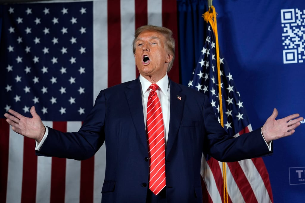 Donald Trump at a campaign event in Laconia, New Hampshire. Photo: AP Donald Trump at a campaign event in Laconia, New Hampshire. Photo: AP