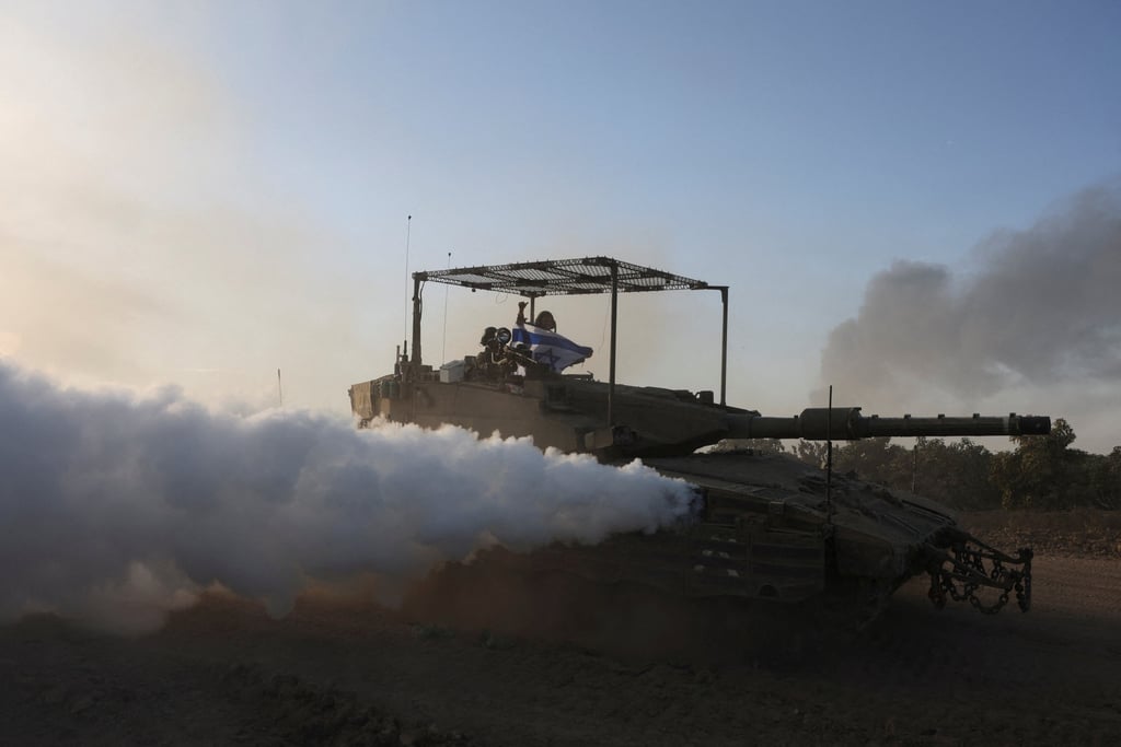 An Israeli tank near Israel’s border with Gaza. Photo: Reuters