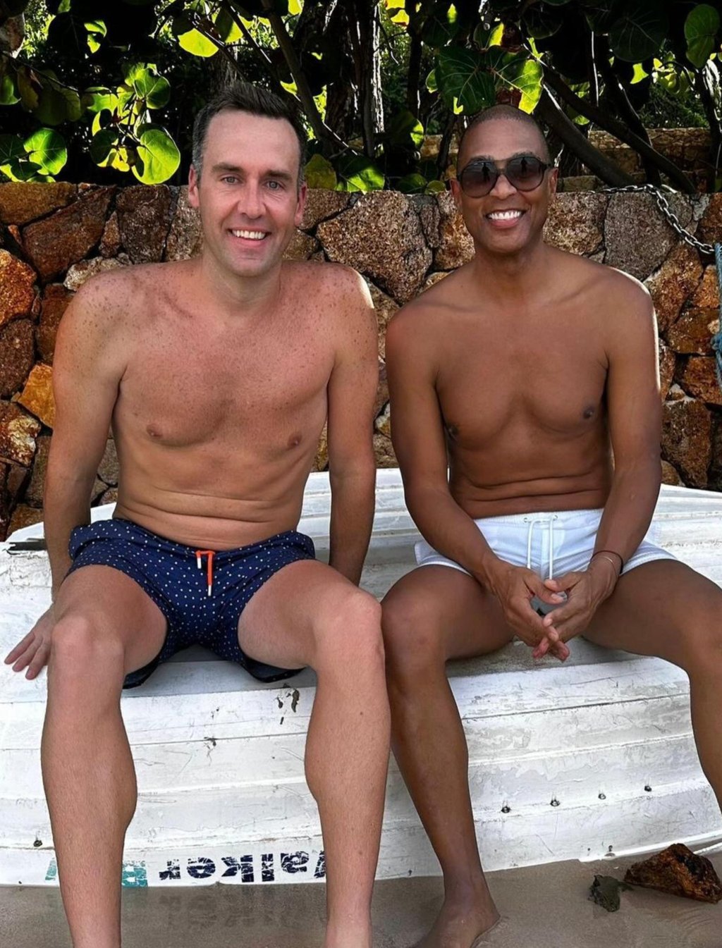Happy couple Don Lemon and Tim Malone in St Barts at Thanksgiving. Photo: @timpmalonenyc/Instagram