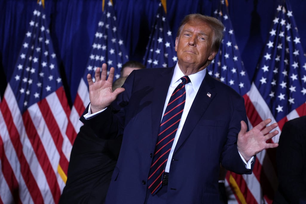 Donald Trump during his New Hampshire presidential primary election night watch party. Photo: Reuters Donald Trump during his New Hampshire presidential primary election night watch party. Photo: Reuters