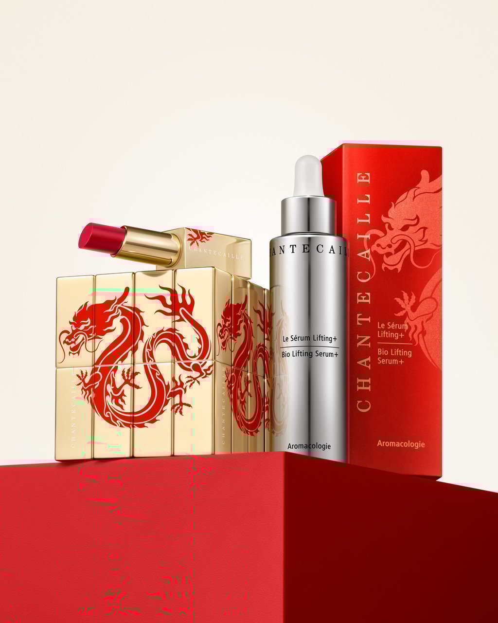 The Bio Lifting Serum+ and Lip Chic in Chantecaille’s 2024 Lunar New Year collection