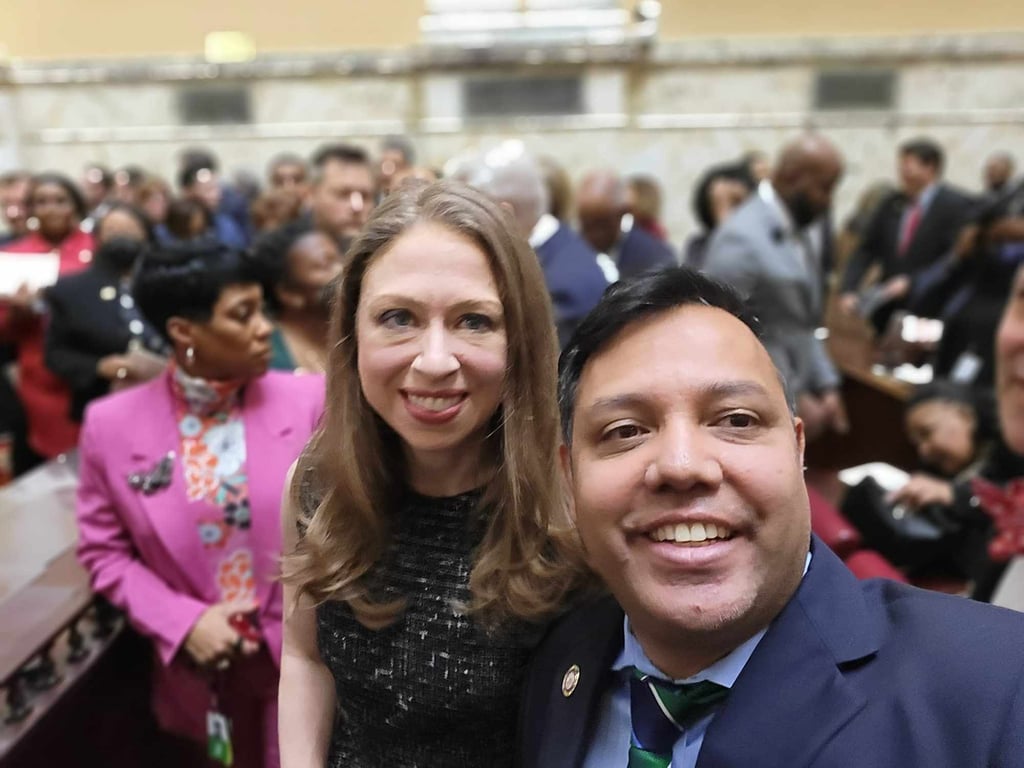 Chelsea Clinton’s parents are both famous politicians. Photo: H.B. Bhandari/Facebook Chelsea Clinton’s parents are both famous politicians. Photo: H.B. Bhandari/Facebook