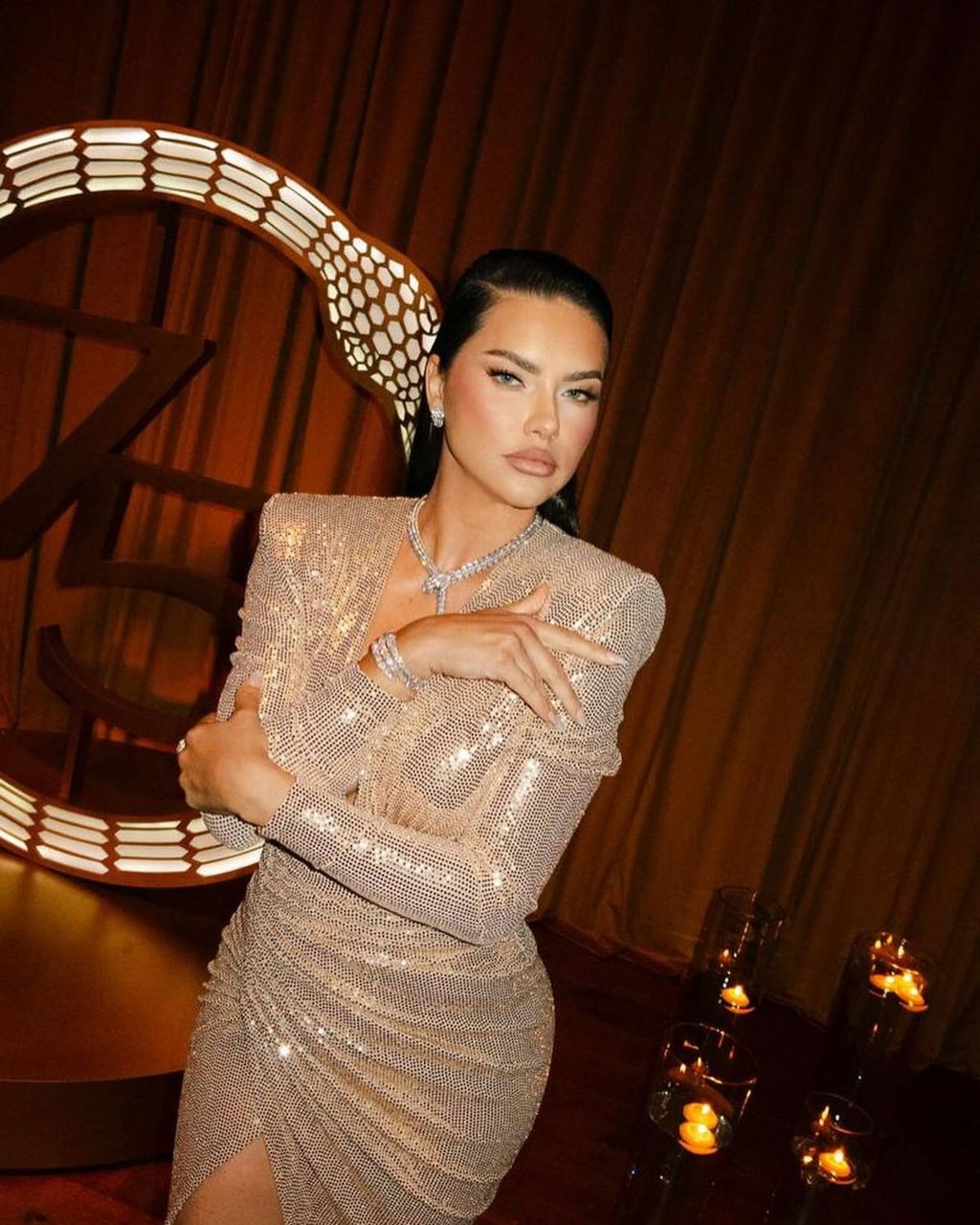 Adriana Lima models jewellery from Bulgari’s Serpenti 75th anniversary collection, last November. Photo: @adrianalima/Instagram Adriana Lima models jewellery from Bulgari’s Serpenti 75th anniversary collection, last November. Photo: @adrianalima/Instagram