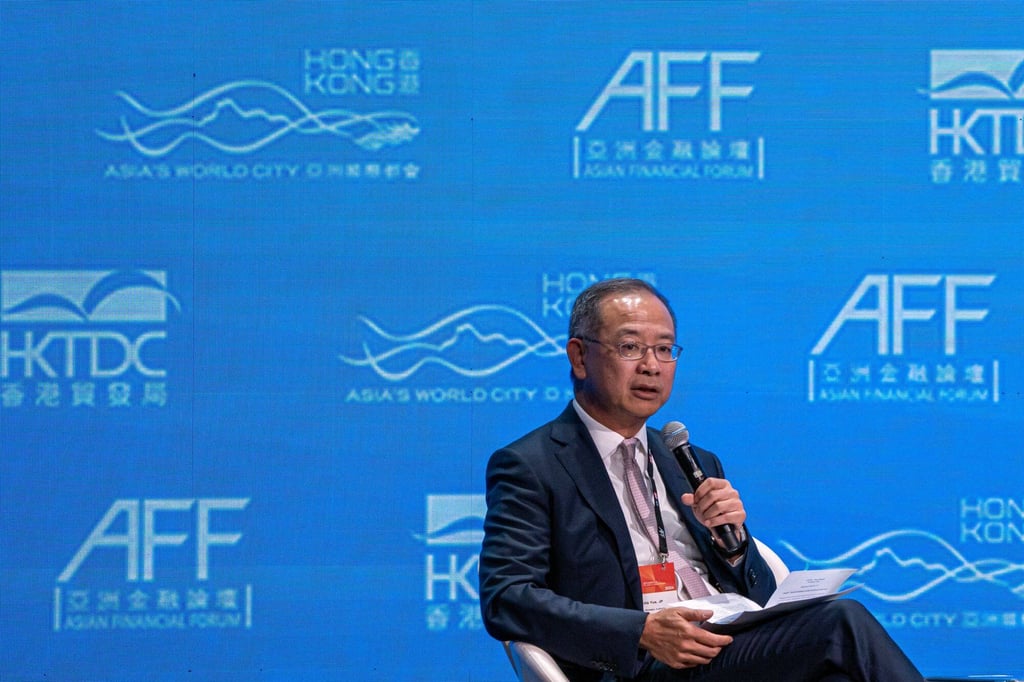 Eddie Yue, chief executive officer of the Hong Kong Monetary Authority (HKMA), during the Asian Financial Forum in Hong Kong, China, on Wednesday, Jan. 24, 2024. The forum runs through Jan. 25. Photo: Bloomberg