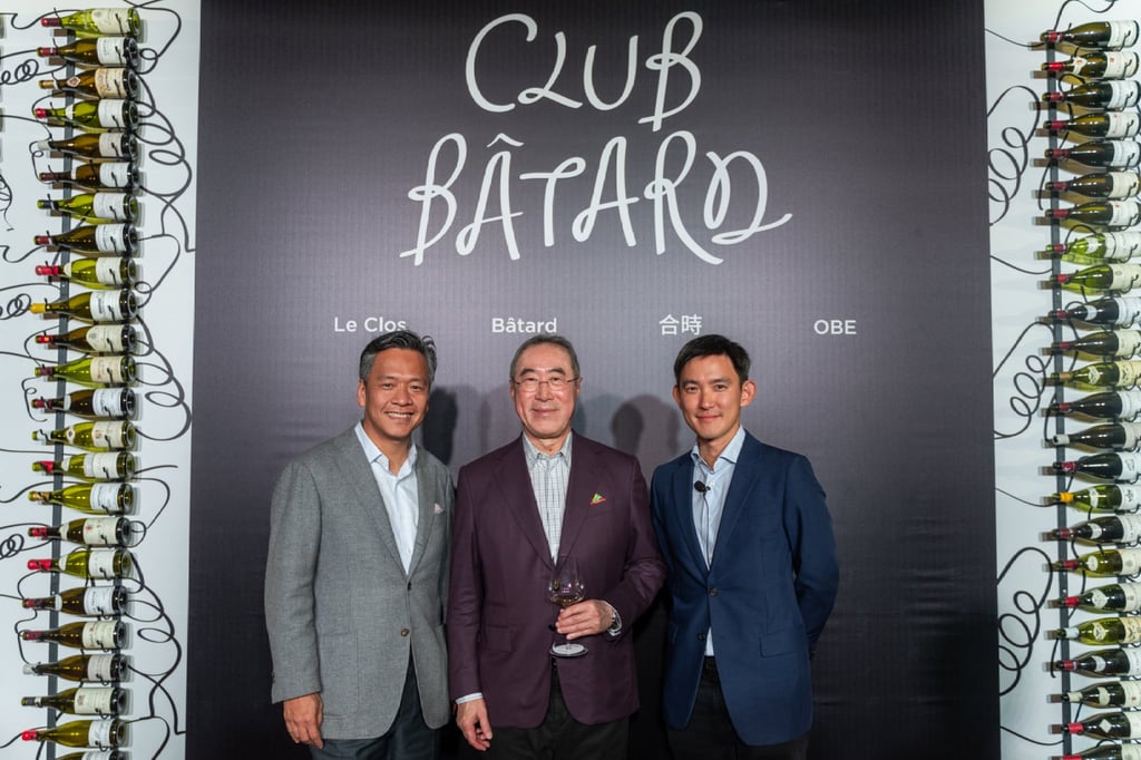 Batard founder Randy See (left) and The Fine Wine Experience’s Michael Wu (right) with former Hong Kong chief secretary Henry Tang, a noted wine lover. Photo: Club Batard Batard founder Randy See (left) and The Fine Wine Experience’s Michael Wu (right) with former Hong Kong chief secretary Henry Tang, a noted wine lover. Photo: Club Batard