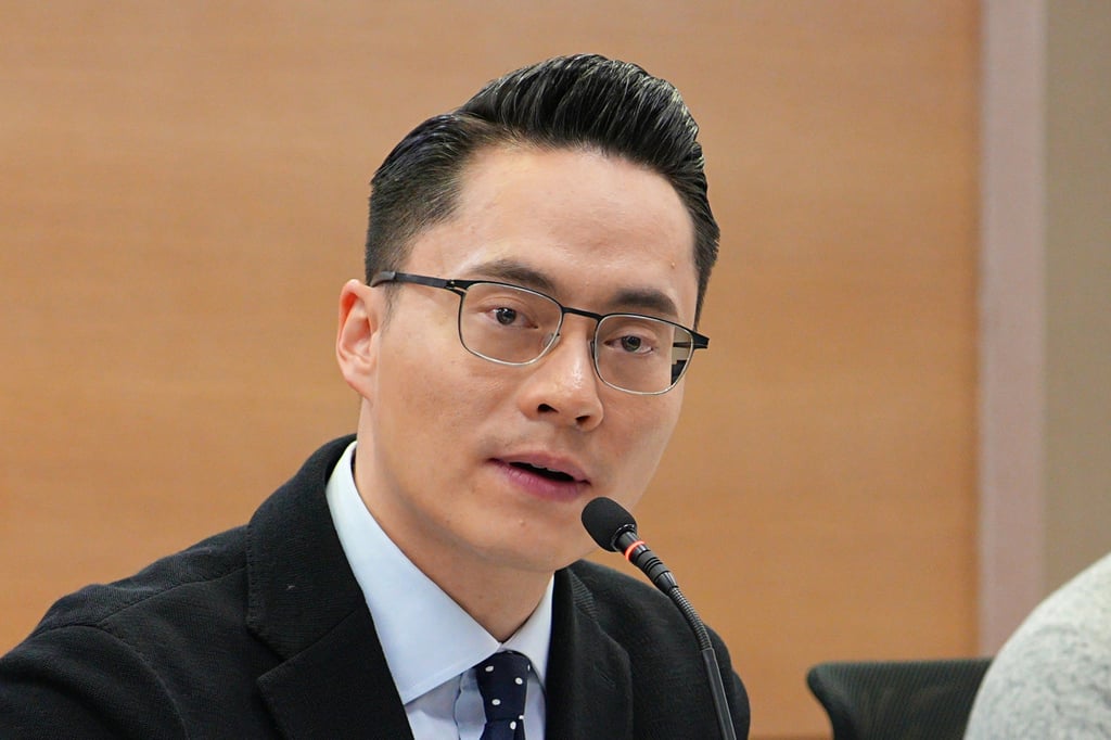 Lawmaker Edward Leung says the government has the means to speed up the distribution of collection bins for food scraps. Photo: Harvey Kong Lawmaker Edward Leung says the government has the means to speed up the distribution of collection bins for food scraps. Photo: Harvey Kong