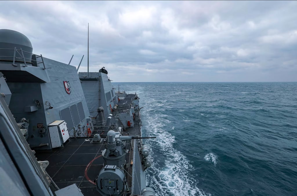 The US Seventh Fleet commander said the warship had passed through a corridor in the strait “beyond the territorial sea of any coastal state”. Photo: US Seventh Fleet The US Seventh Fleet commander said the warship had passed through a corridor in the strait “beyond the territorial sea of any coastal state”. Photo: US Seventh Fleet