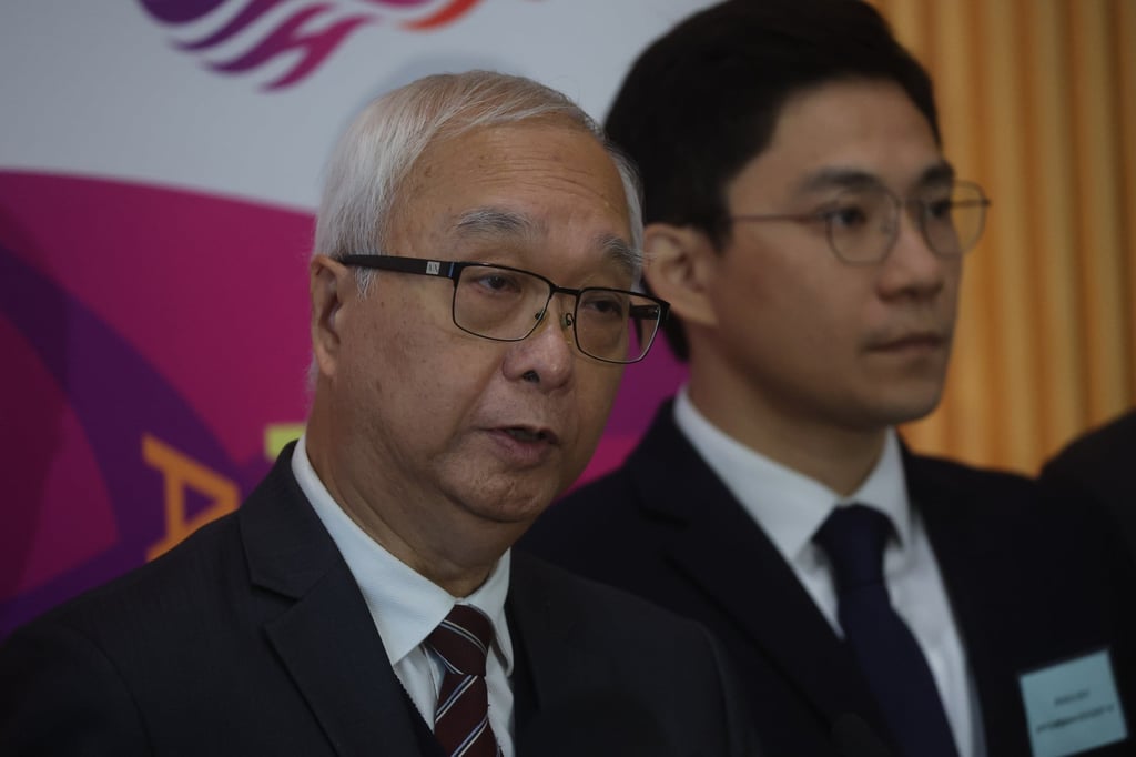 Secretary for Environment and Ecology Tse Chin-wan (left) at a briefing on the waste-charging plan. The minister says it will take time for residents to understand the scheme. Photo: Edmond So