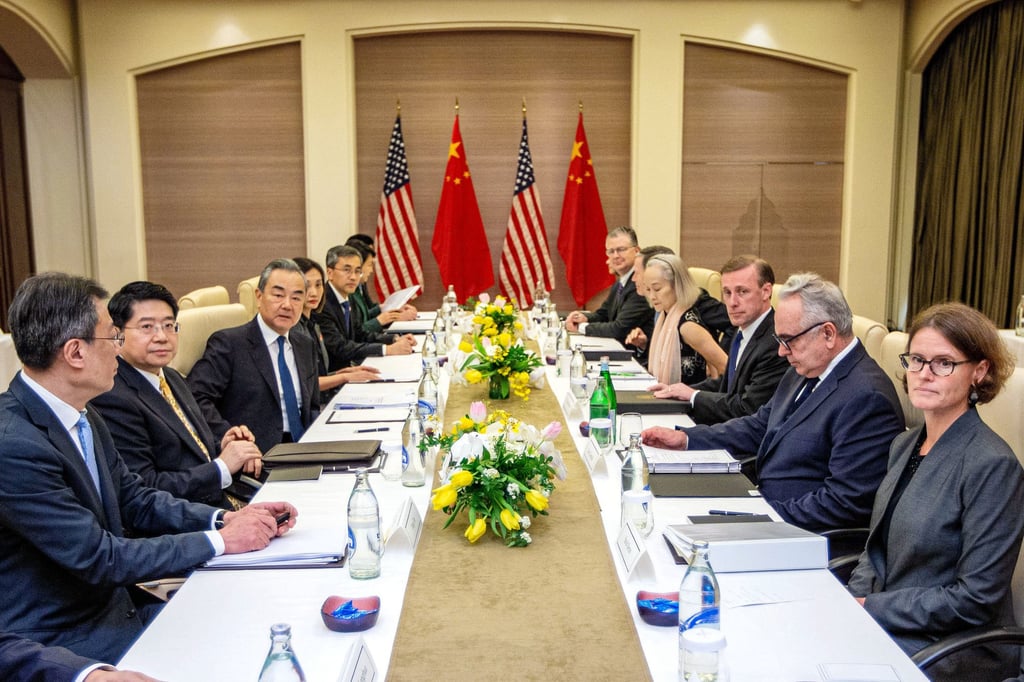 The Chinese and US delegations during their recent talks in Bangkok, Thailand. Photo: Xinhua