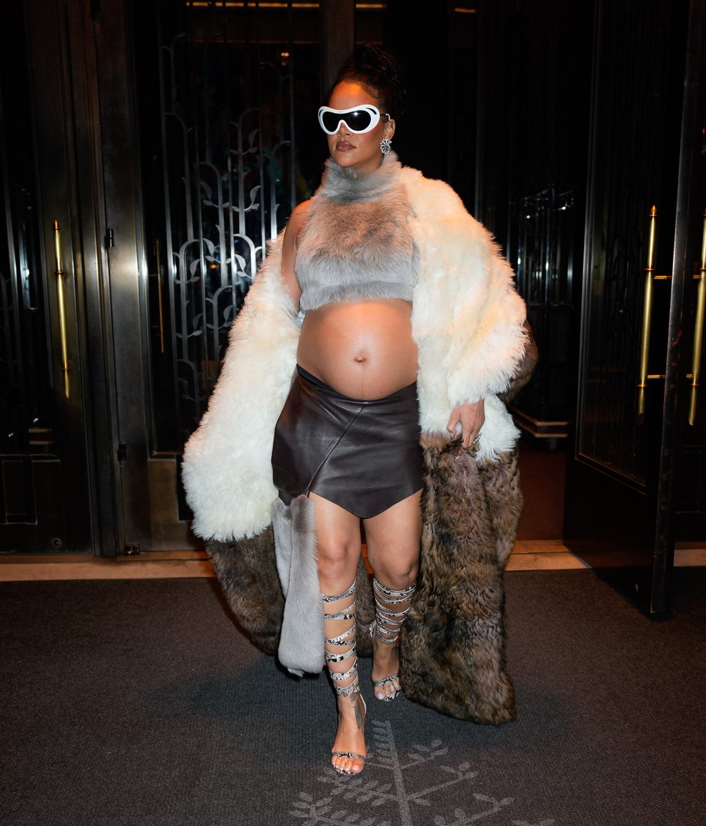 Rihanna, seen in May 2023 in New York, three and a half months before the singer gave birth to her second child with A$AP Rocky. Photo: Gotham/GC Images